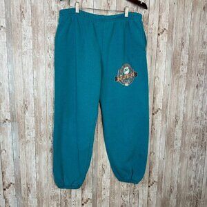 Vintage Nutmeg Mills Miami Dolphins Team NFL Collection Jogger Sweatpants Size L